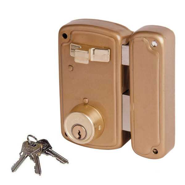 Cerradura, Sobreponer, Modelo 4056AHB075D, con Picaporte, Palanca y Cerradura de 1 Punto, Mano Derecha UCEM