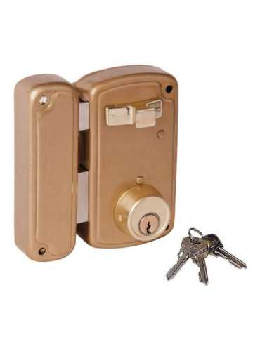 Cerradura, Sobreponer, Modelo 4056AHB075I, con Picaporte, Palanca y Cerradura de 1 Punto, Mano Izquierda UCEM