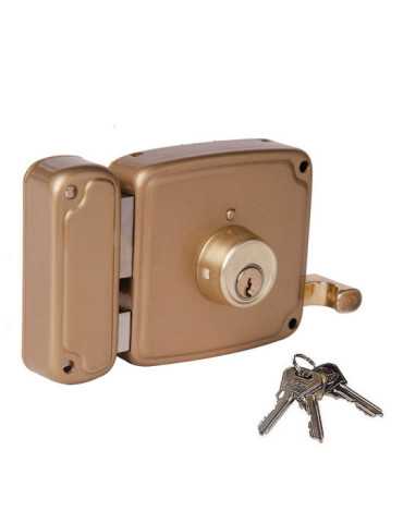 Cerradura, Sobreponer, Modelo 4125HB100I, con Pestillo y Llave de 1 Punto, Mano Izquierda UCEM