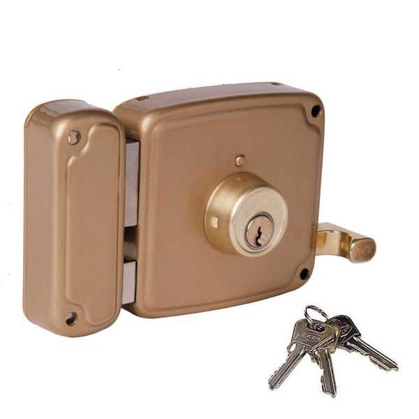 Cerradura, Sobreponer, Modelo 4125HB100I, con Pestillo y Llave de 1 Punto, Mano Izquierda UCEM