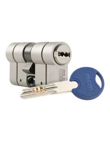 Cilindro Scx+ de Alta Seguridad Anti-Rotura, Antibumping y Antiganzúa. 30-30 Níquel y Doble Embrague. SCX+DEN:30-30 MCM