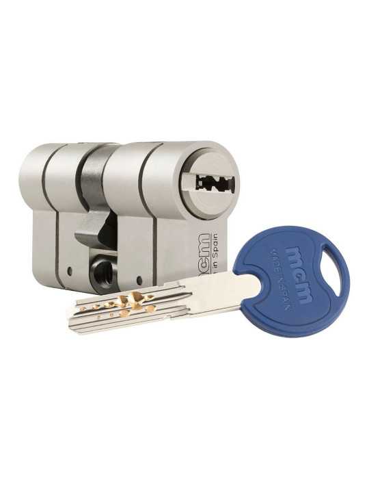 Cilindro Scx+ de Alta Seguridad Anti-Rotura, Antibumping y Antiganzúa. 30-30 Níquel y Doble Embrague. SCX+DEN:30-30 MCM