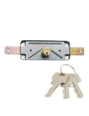 Cerradura, Sobreponer, Modelo 1511V, para Puertas Metálicas de Persiana o Basculantes MCM