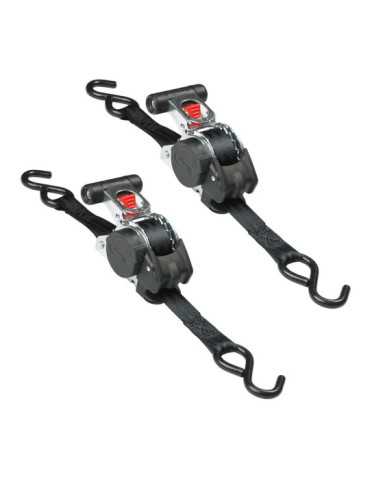 Correas Retráctiles con Trinquete y Ganchos S, 25 mm x 3 m, 2 uds MASTER LOCK