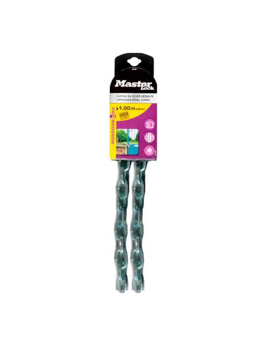 Cadena de Acero Cementado con Recubrimiento de Vinilo Ø8 mm x 1 m, Blister MASTER LOCK