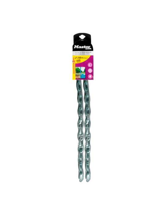 Cadena de Acero Cementado con Recubrimiento de Vinilo Ø8 mm x 1,5 m, Blister MASTER LOCK