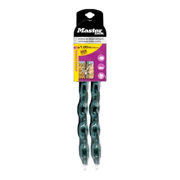 Cadena de Acero Cementado con Recubrimiento de Vinilo Ø10 mm x 1 m, Blister MASTER LOCK