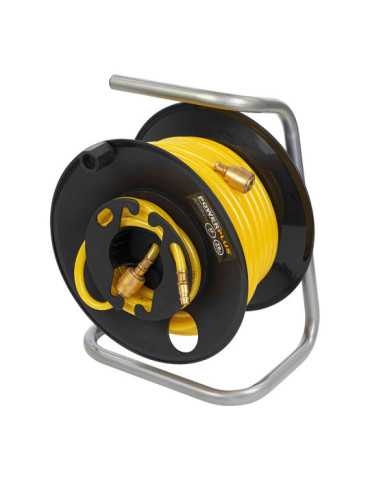 Enrollador Portátil con Manguera PVC para Aire, 20 m POWERPLUS 2