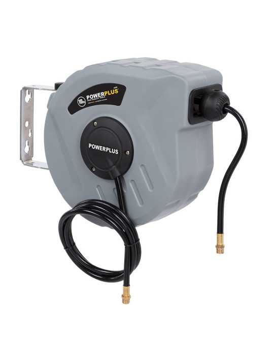Enrollador Automático con Manguera Aire Comprimido, 10 m POWERPLUS