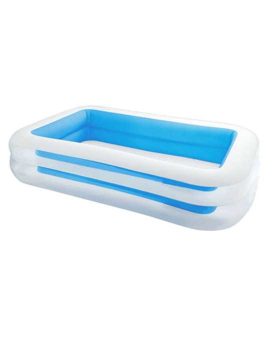 Piscina Hinchable Rectangular PVC con 2 Cámaras de Aire, Depuradora No Incluida, 262 x 175 x 56 cm INTEX