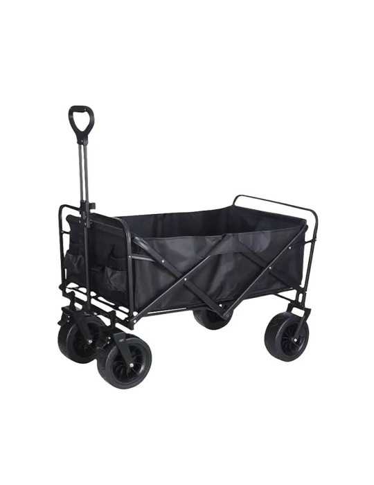 Carro Plegable de Transporte 200 l / 75 kg, Color Negro FULMO