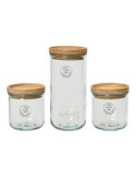 Tarros de Almacenamiento de Cristal Reciclado, 3 uds