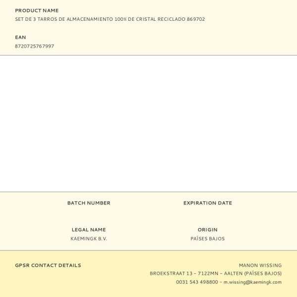 Tarros de Almacenamiento de Cristal Reciclado, 3 uds