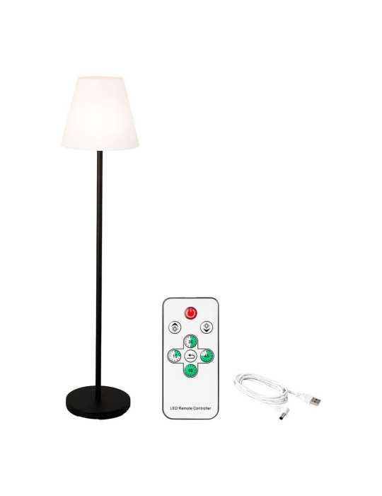 Lámpara de Pie para Exterior y Interior Recargable con Mando A Distancia Color Blanco y Negro 150 cm LUMINEO