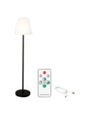 Lámpara de Pie para Exterior y Interior Recargable con Mando A Distancia Color Blanco y Negro 150 cm LUMINEO