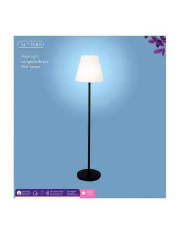 Lámpara de Pie para Exterior y Interior Recargable con Mando A Distancia Color Blanco y Negro 150 cm LUMINEO 2