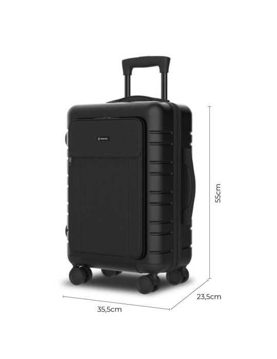 Maleta 38l de Cabina T21 Negra Rigida Business 55x35,5x23,5cm 1200608 NUMADA