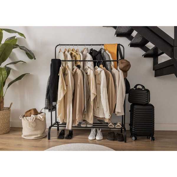 Perchero Burro Hangy Duo Negro Hasta 30 kg NEWLUX