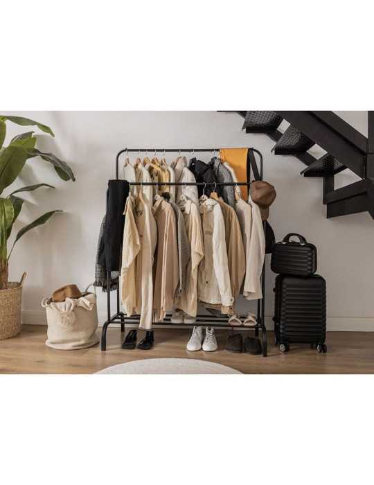 Perchero Burro Hangy Duo Negro Hasta 30 kg NEWLUX