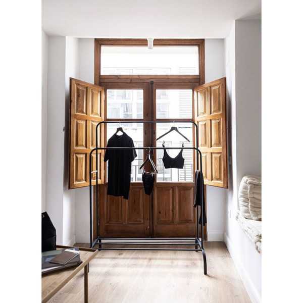 Perchero Burro Hangy Duo Negro Hasta 30 kg NEWLUX