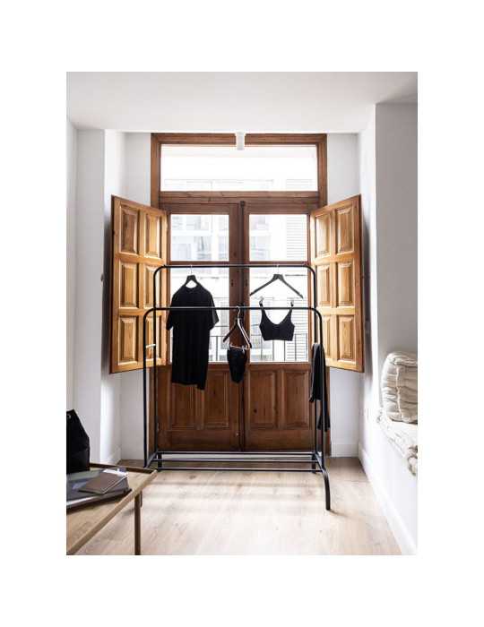 Perchero Burro Hangy Duo Negro Hasta 30 kg NEWLUX