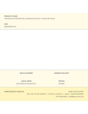 Medidor de Temperatura, Humedad Relativa y Punto de Rocio PROSKIT 2