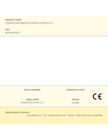 Conjunto Absorbedor de Energía Modelo 35-A CLIMAX 2