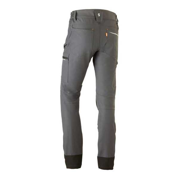 Pantalón Multibolsillo Elástico Dynamic Gris, Talla XL JUBA