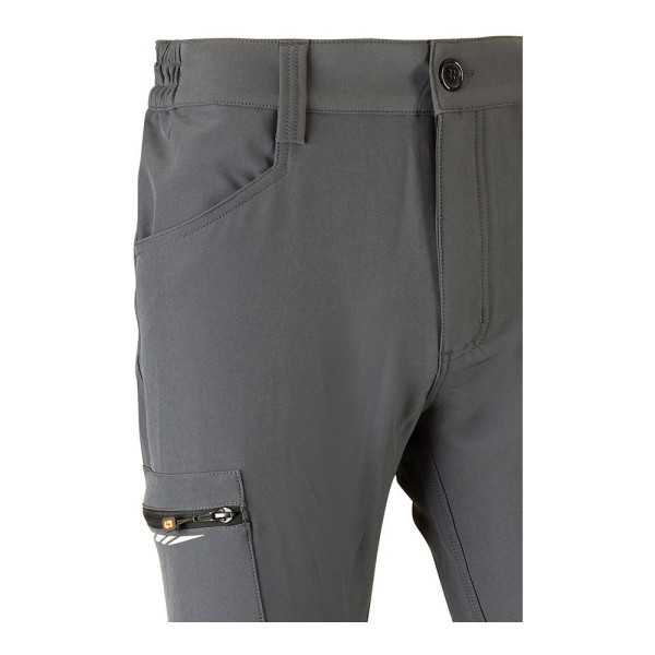 Pantalón Multibolsillo Elástico Dynamic Gris, Talla XL JUBA