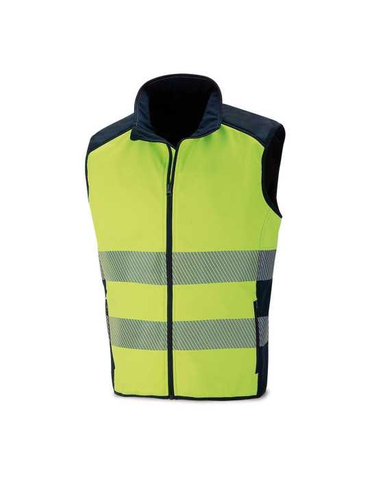 Chaleco de Alta Visibilidad Softshell Amarillo Fluor Talla M MARCA