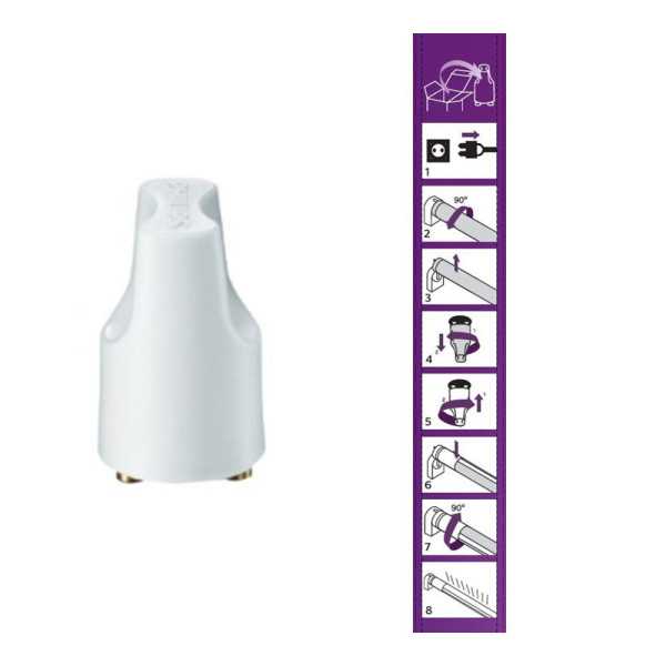 Lote de 4 Unidades Tubo LED T8 16 W 1600 lm G13 6500 K Luz Fria Ø2,78 x 121,25 cm PHILIPS