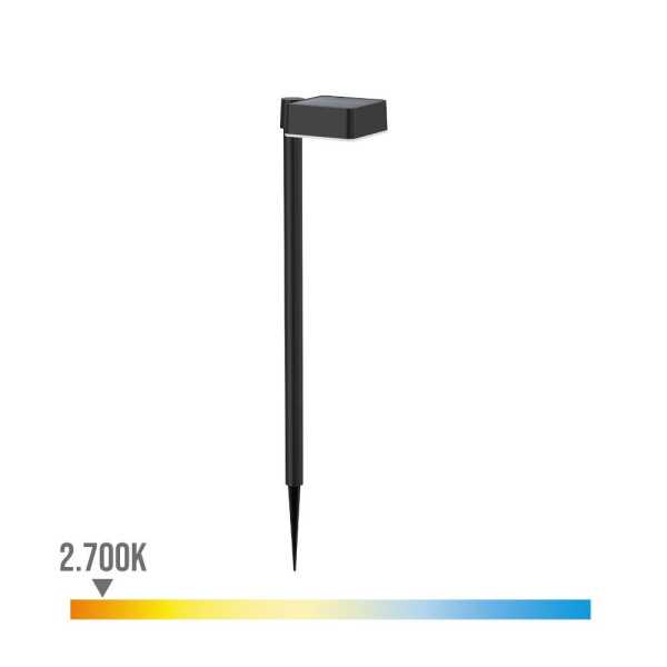 Estaca Solar Cuadrado, IP 44 1,5W, 200Im 2700K, Luz Cálida, Medidas: 10,5 x 13,5 x 54cm PHILIPS