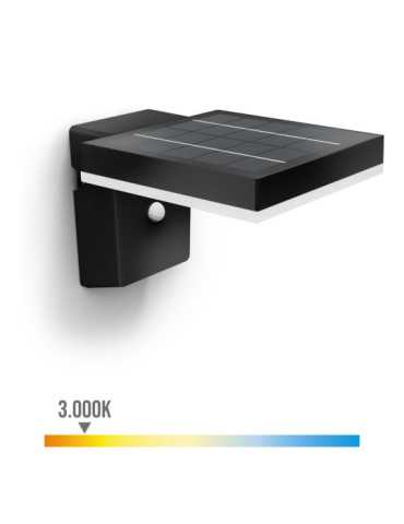 Aplique Solar Mural Cuadrado ULTRAEFICIENTE,IP44 1,3W, 250Im 3000K, Luz Cálida PHILIPS