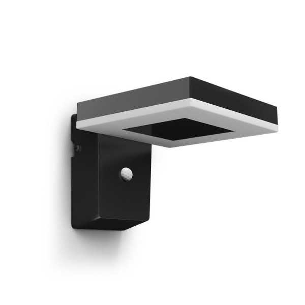 Aplique Solar Mural Cuadrado ULTRAEFICIENTE,IP44 1,3W, 250Im 3000K, Luz Cálida PHILIPS