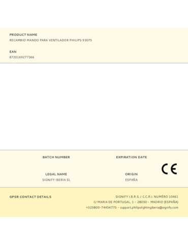 Recambio Mando para Ventilador 93075 PHILIPS 2