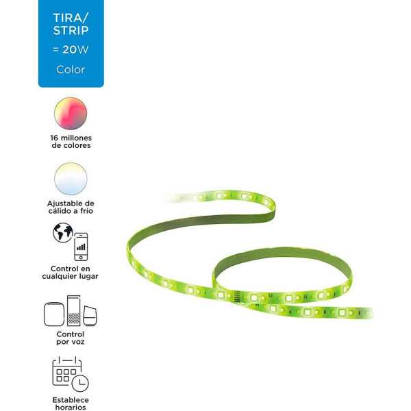 Tira de LED 2m 1.600lm Starterkit Wiz PHILIPS