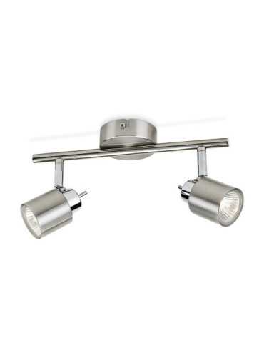 Foco 2 Elementos Meranti GU10 (Bombilla No Incluida) Color Cromo Mate 15,5 x 10 x 28 cm PHILIPS