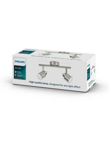 Foco 2 Elementos Meranti GU10 (Bombilla No Incluida) Color Cromo Mate 15,5 x 10 x 28 cm PHILIPS 2
