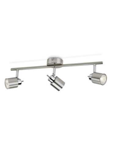 Foco 3 Elementos Meranti GU10 (Bombilla No Incluida) Color Cromo Mate 15,5 x 10 x 49 cm PHILIPS