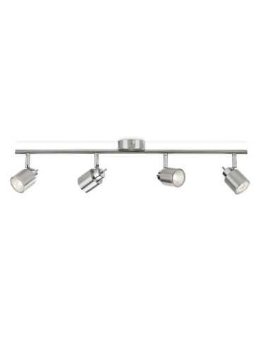 Foco 4 Elementos Meranti GU10 (Bombilla No Incluida) Color Cromo Mate 15,5 x 10 x 69 cm PHILIPS