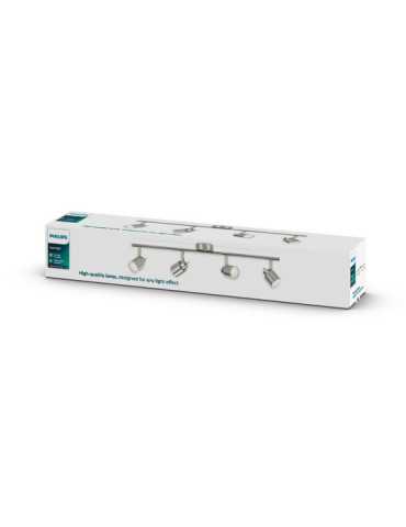Foco 4 Elementos Meranti GU10 (Bombilla No Incluida) Color Cromo Mate 15,5 x 10 x 69 cm PHILIPS 2