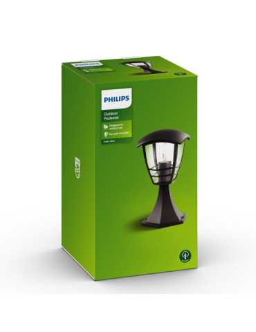 Aplique Exterior Creek E27 60 w sin Bombilla, Color Negro, Pedestal PHILIPS 2