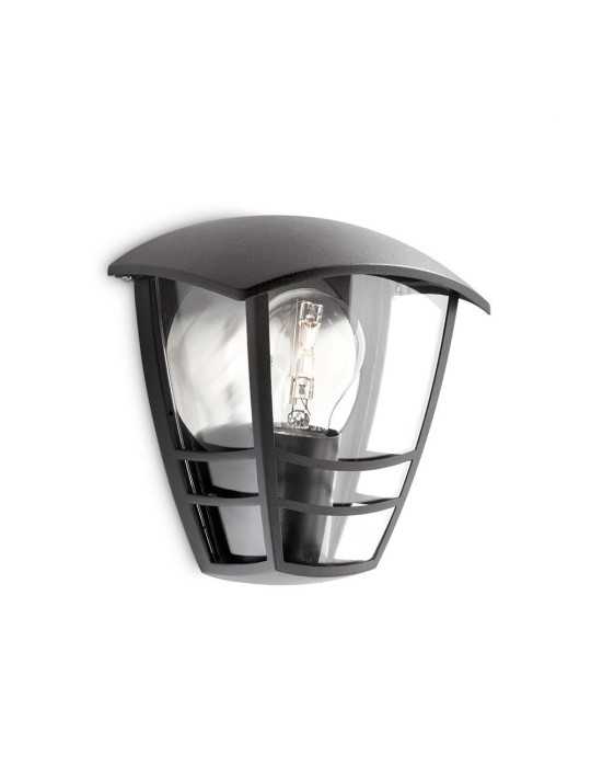 Aplique Exterior Creek E27 60 w sin Bombilla, Color Negro, Mural PHILIPS