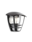 Aplique Exterior Creek E27 60 w sin Bombilla, Color Negro, Mural PHILIPS