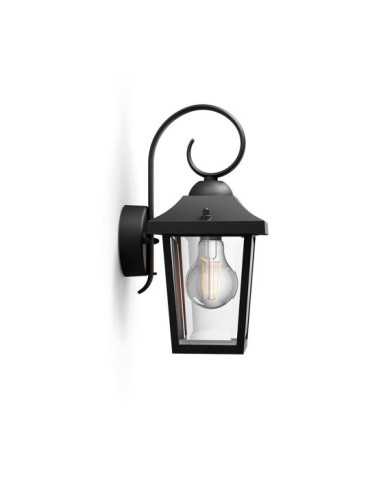 Aplique Exterior Buzzard E27 60 w sin Bombilla, Color Negro, Luz Hacia Abajo PHILIPS 2