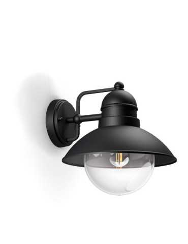 Aplique Exterior Hoverfly E27 60 w sin Bombilla, Color Negro, Luz Hacia Abajo PHILIPS