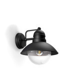 Aplique Exterior Hoverfly E27 60 w sin Bombilla, Color Negro, Luz Hacia Abajo PHILIPS