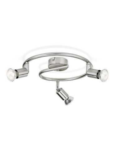 Foco 3 Elementos Limbali GU10 (Bombilla No Incluida) Color Cromo Mate Ø29 x 13 cm PHILIPS