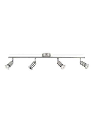 Foco 4 Elementos Limbali GU10 (Bombilla No Incluida) Color Cromo Mate 69 x 10 x 15,5 cm PHILIPS