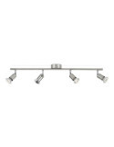 Foco 4 Elementos Limbali GU10 (Bombilla No Incluida) Color Cromo Mate 69 x 10 x 15,5 cm PHILIPS
